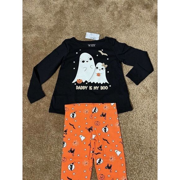 NWT Childrens Place Daddy is my Boo Outfit Set Size 2T Halloween - Picture 3 of 6